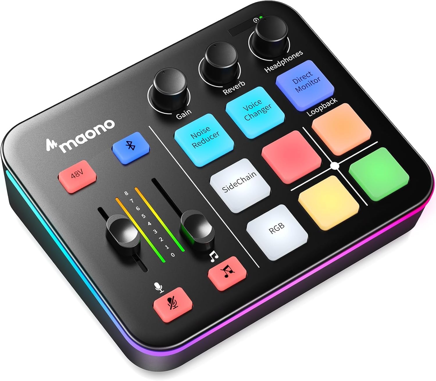 مكسرصوت -MAONO G1 NEO-لBLACK-RGB-مدخل XLR-يدعم USB-C وBluetooth