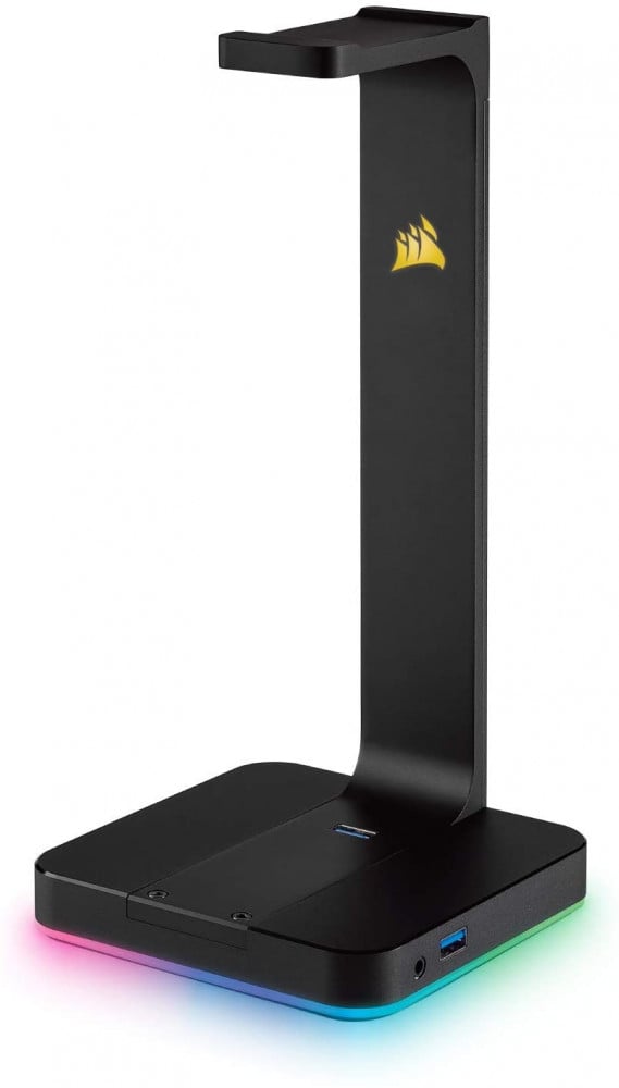 صورة Corsair ST100 RGB Premium Headset Stand with 7.1 Surround Sound - 3.5mm and 2xUSB 3.0