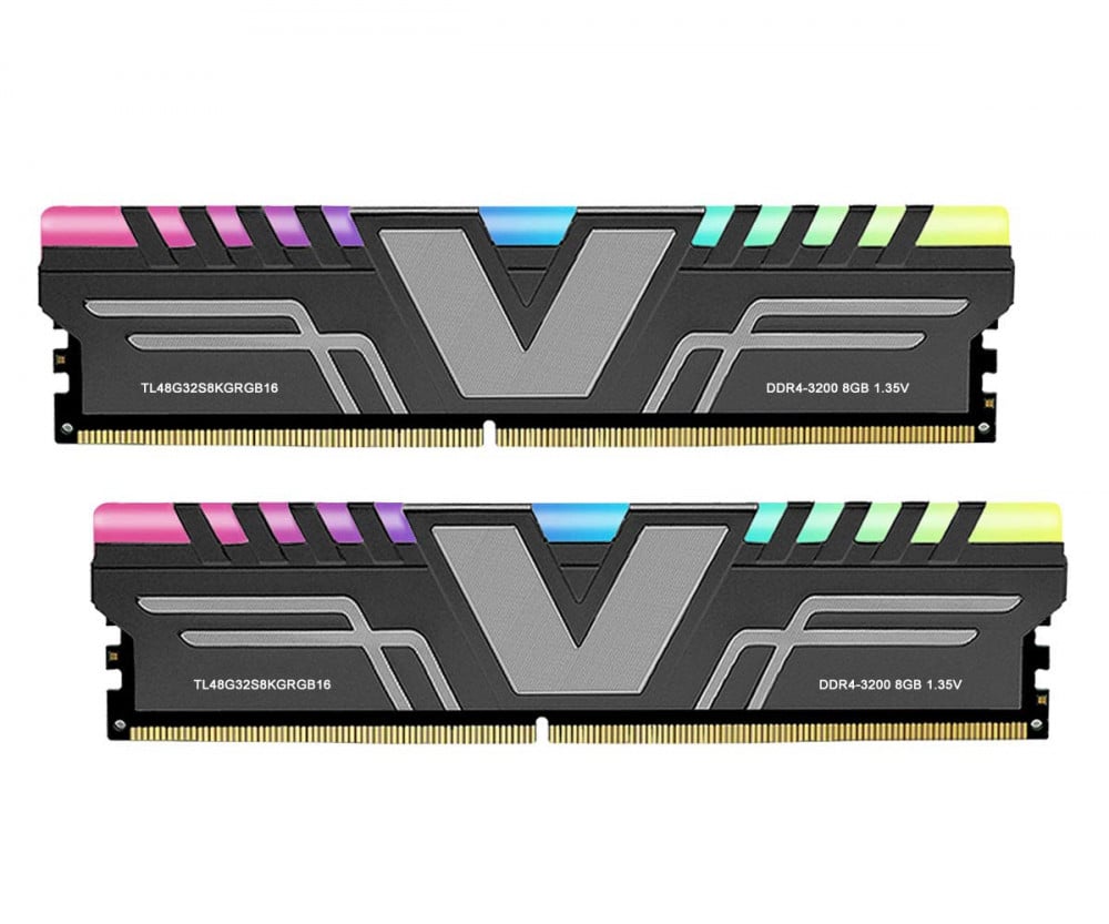 صورة RAM V-COLOR DDR4 RAM 16GB (2x8GB) 3200 MHz CL16 1.35V 288 Pin Desktop Gaming UDIMM
