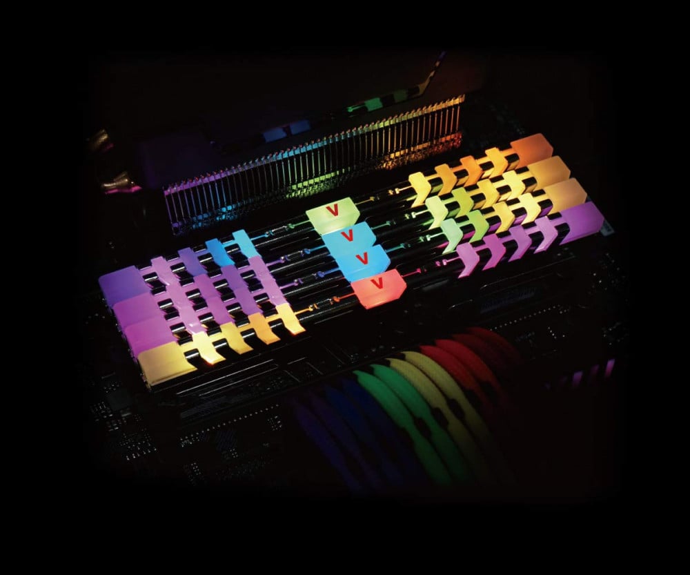صورة RAM V-COLOR DDR4 RAM 16GB (2x8GB) 3200 MHz CL16 1.35V 288 Pin Desktop Gaming UDIMM رقم 2