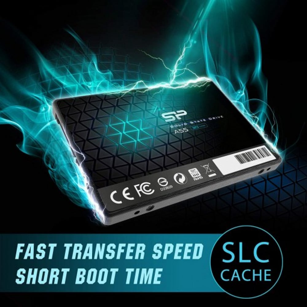 صورة Silicon Power 1TB SSD 3D NAND A55 SLC Cache Performance Boost SATA III 2.5 7mm رقم 3