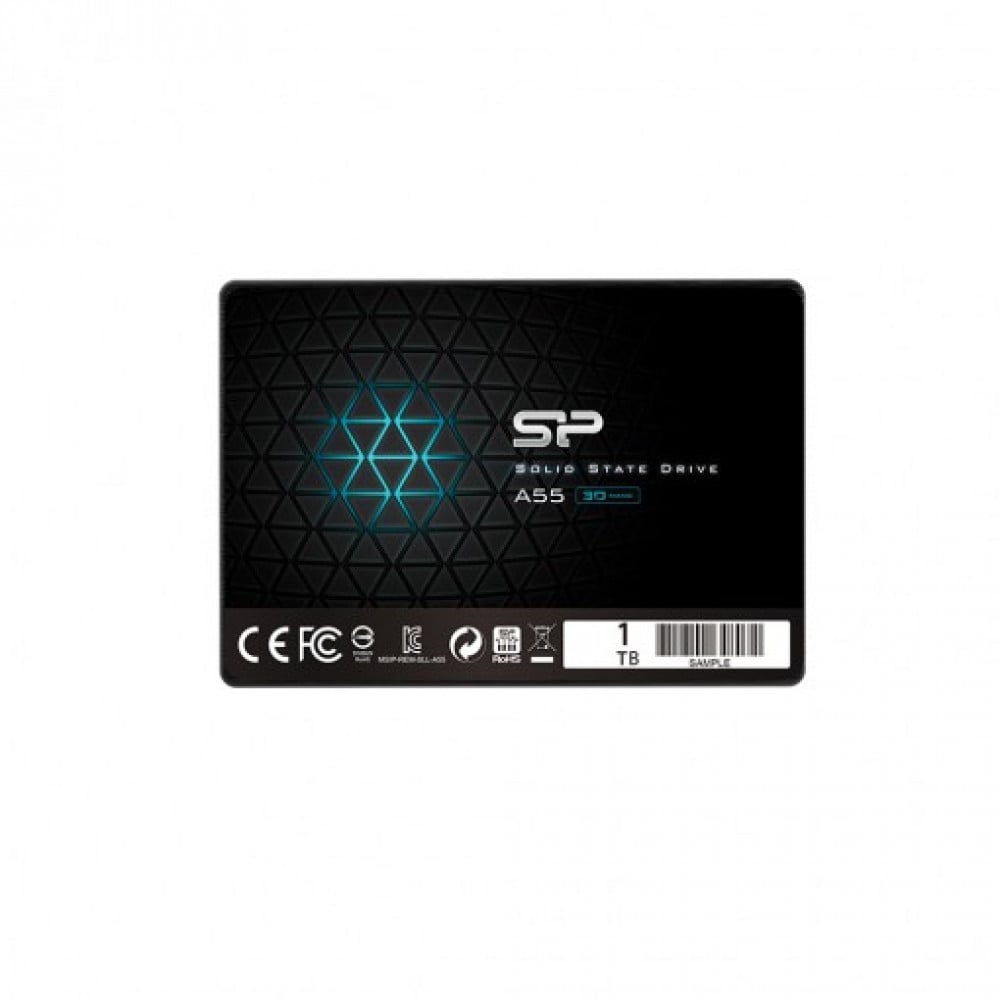 صورة Silicon Power 1TB SSD 3D NAND A55 SLC Cache Performance Boost SATA III 2.5 7mm