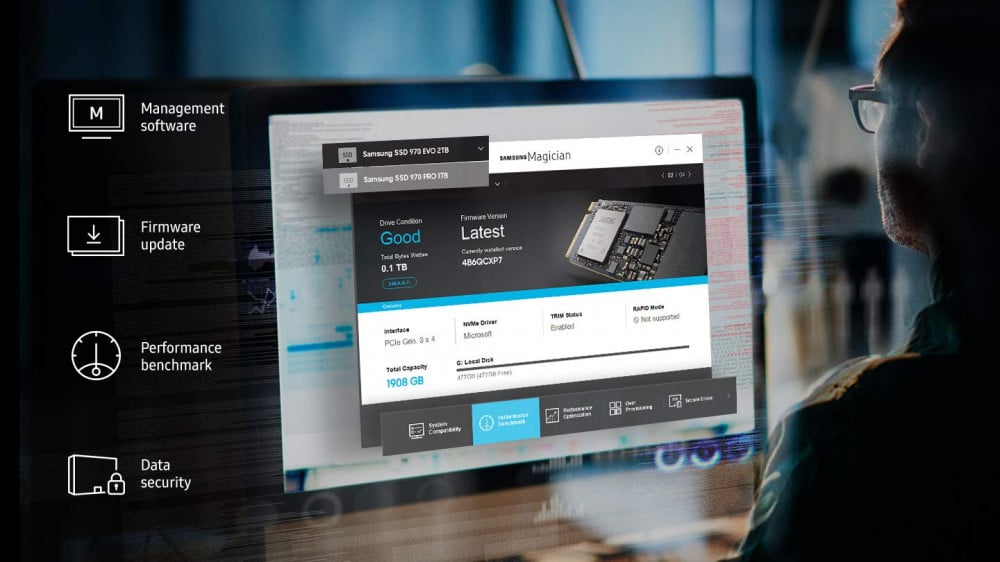 صورة Samsung (MZ-V7E500BW) 970 EVO SSD 500GB - M.2 NVMe Interface Internal Solid State Drive with V-NAND Technology, BlackRed رقم 2