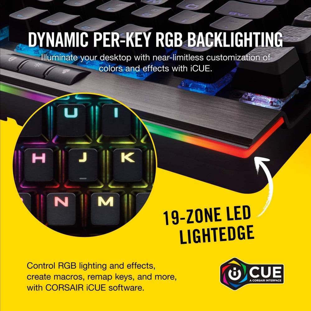 صورة Corsair K95 RGB Platinum Mechanical Gaming Keyboard 6x Programmable Macro Keys - USB Passthroug رقم 2