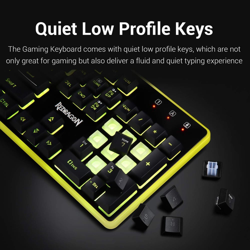 صورة Redragon S107 Gaming Keyboard, Mouse, Mouse pad, Mechanical Feel 104 Key RGB رقم 6