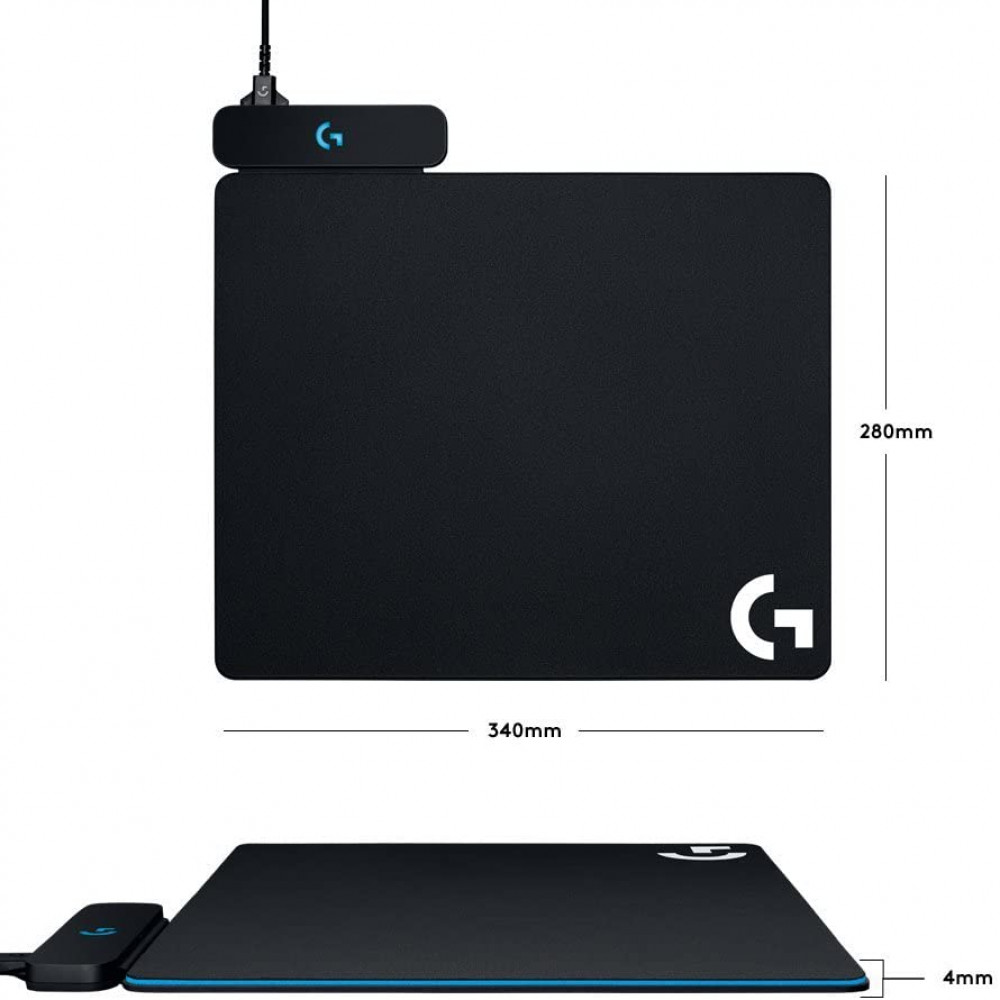صورة Logitech G Powerplay Wireless Charging System for G502 Lightspeed, G703, G903 Lightspeed and PRO Wireless Gaming Mice, Cloth or Hard Gaming Mouse Pad - Black رقم 4