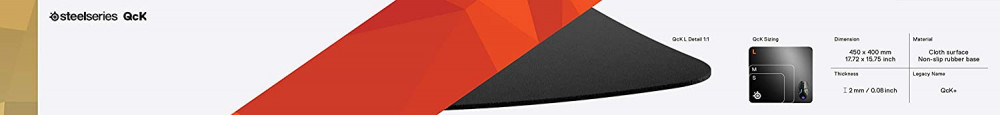 صورة SteelSeries QcK Gaming Surface - Large Cloth - Best Selling Mouse Pad of All Time - Optimized For Gaming Sensors - Maximum Control رقم 2