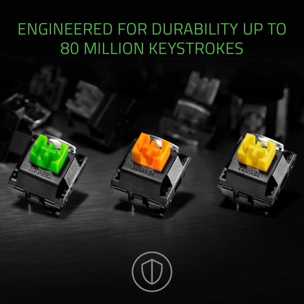 صورة Razer BlackWidow Elite Mechanical Gaming Keyboard: Green Mechanical Switches - Tactile & Clicky - Chroma RGB Lighting - Magnetic Wrist Rest - Dedicated Media Keys & Dial - USB Passthrough رقم 4