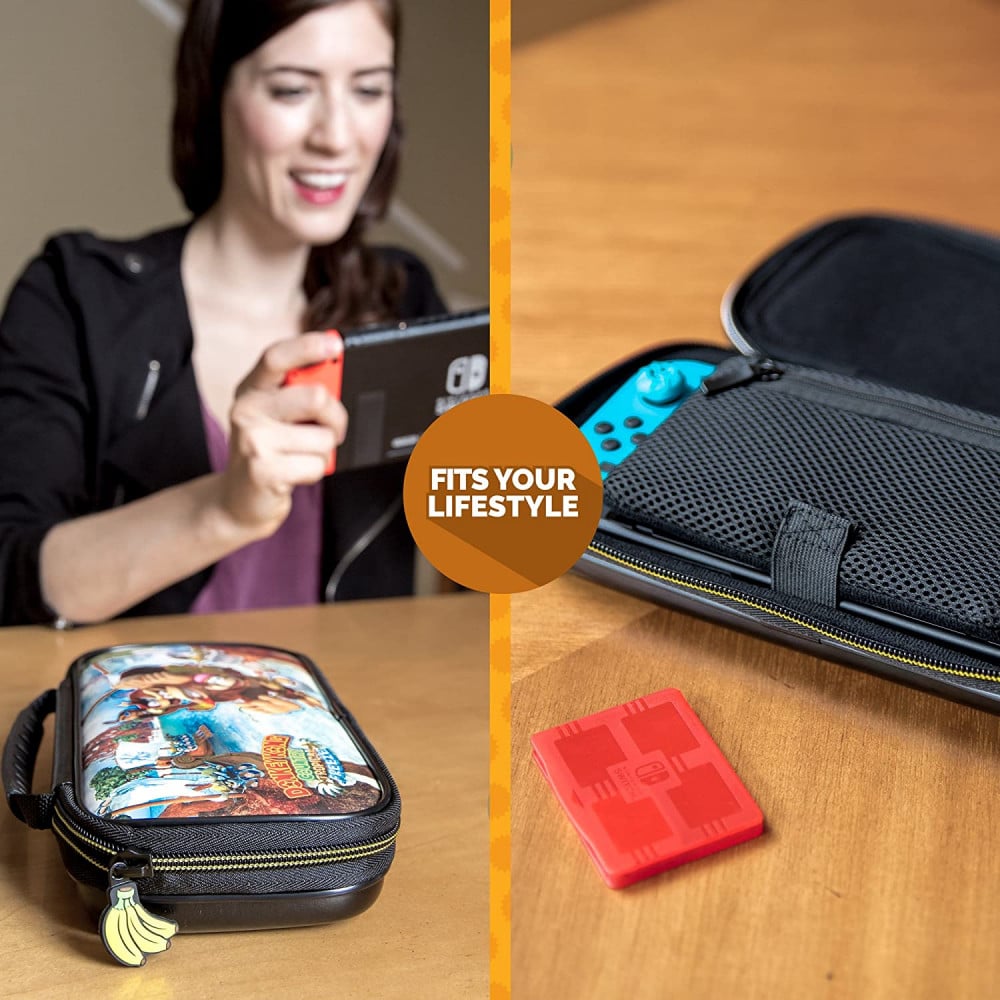 صورة شنطة نينتندو سويتش - Officially Licensed Nintendo Switch Donkey Kong Carrying Case – Protective Deluxe Travel Case – PU Leather Exterior رقم 2