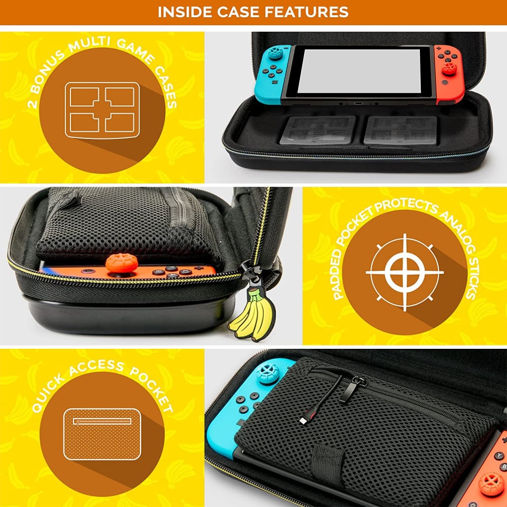صورة شنطة نينتندو سويتش - Officially Licensed Nintendo Switch Donkey Kong Carrying Case – Protective Deluxe Travel Case – PU Leather Exterior رقم 4
