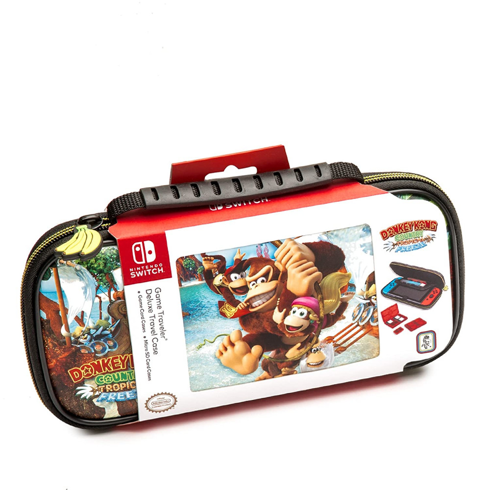 صورة شنطة نينتندو سويتش - Officially Licensed Nintendo Switch Donkey Kong Carrying Case – Protective Deluxe Travel Case – PU Leather Exterior رقم 6