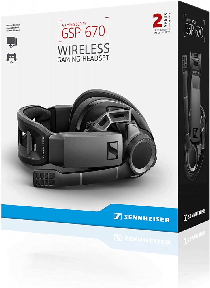 صورة سماعة راس هيدست - Sennheiser GSP 670 Wireless Gaming Headset, Low-Latency Bluetooth, 7.1 Surround Sound, Noise-Cancelling Mic, Flip-to-Mute, Audio Presets, For Windows PC, PS4, and Smartphon رقم 3