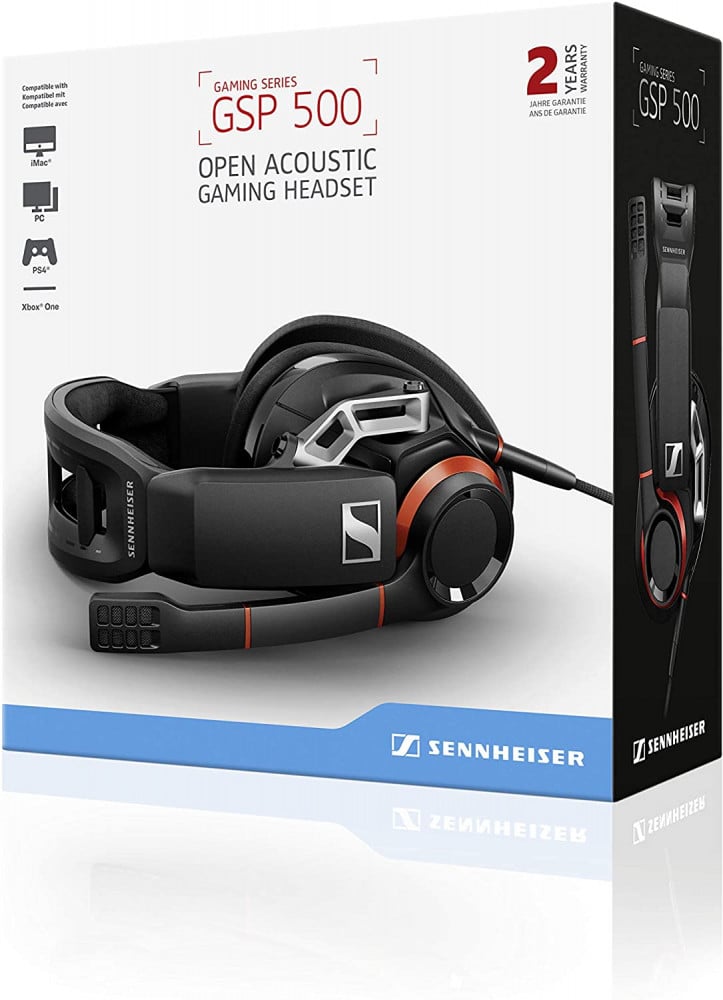 صورة سماعة هيدست - Sennheiser GSP 500 Wired Open Acoustic Gaming Headset, Noise-Cancelling Microphone, Adjustable Headband with Customizable Contact Pressure, Volume Control رقم 6