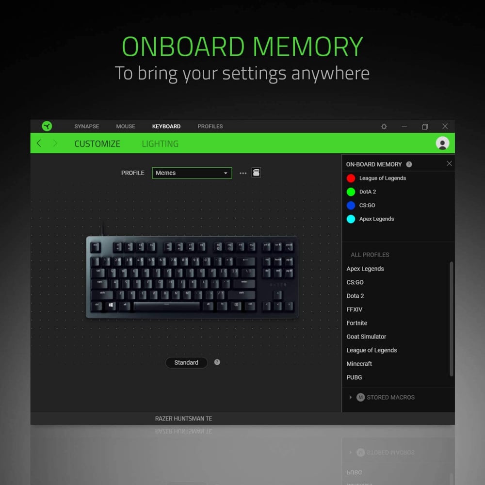 صورة Razer Huntsman Tournament Edition TKL Tenkeyless Gaming Keyboard: Linear Optical Switches Instant Actuation رقم 7