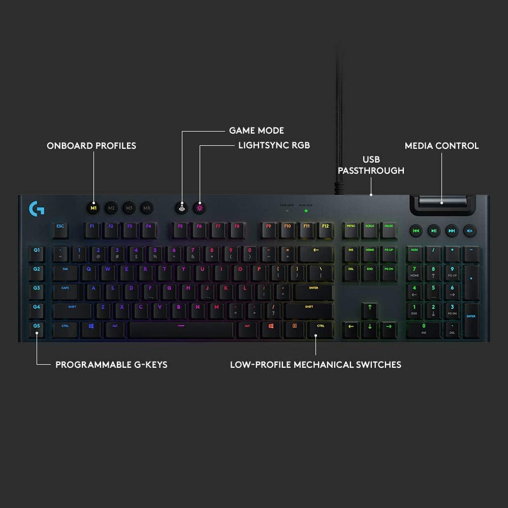 صورة Logitech G815 Lightsync RGB Mechanical Gaming keyboard - CL icky رقم 5