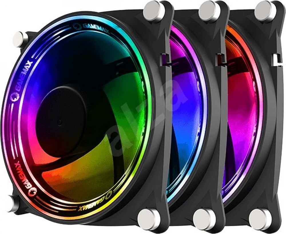 صورة GameMax Game Empire RB300 12CM ARGB Fan Sets Silent Cooling 1 Pack x 3 Fans رقم 2