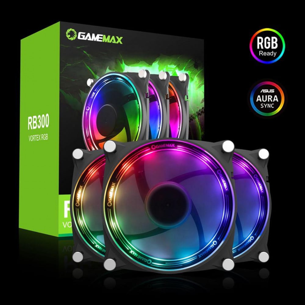 صورة GameMax Game Empire RB300 12CM ARGB Fan Sets Silent Cooling 1 Pack x 3 Fans رقم 3