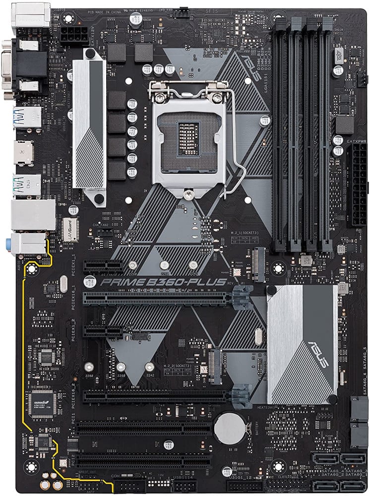 صورة ASUS Prime B360-Plus LGA1151 (300 Series) DDR4 HDMI DVI VGA M.2 ATX Motherboard (Prime B360-PLUS رقم 2