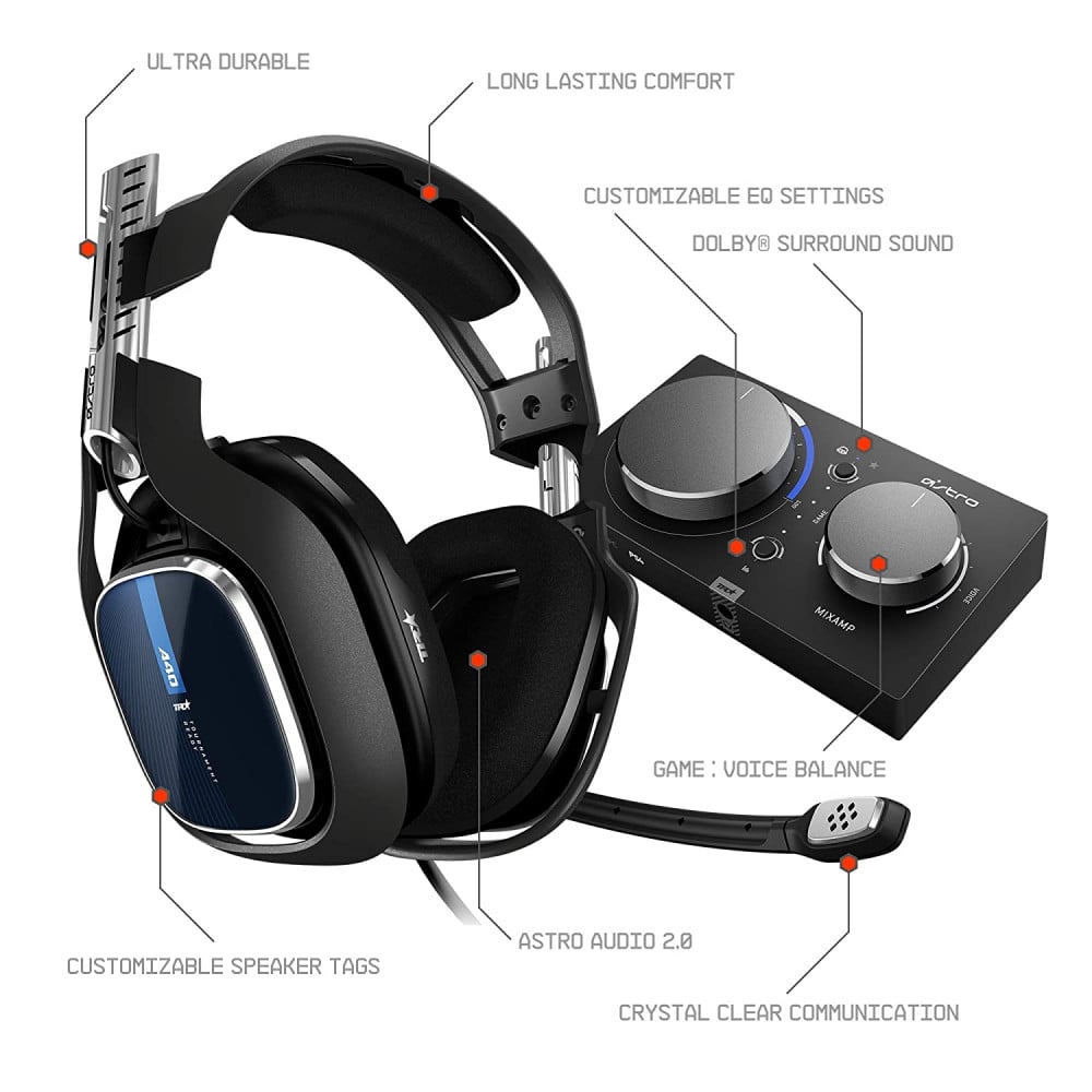 صورة سماعة استرو - ASTRO Gaming A40 TR Wired Headset + MixAmp Pro TR with Dolby Audio for PS4, PC, Mac رقم 3