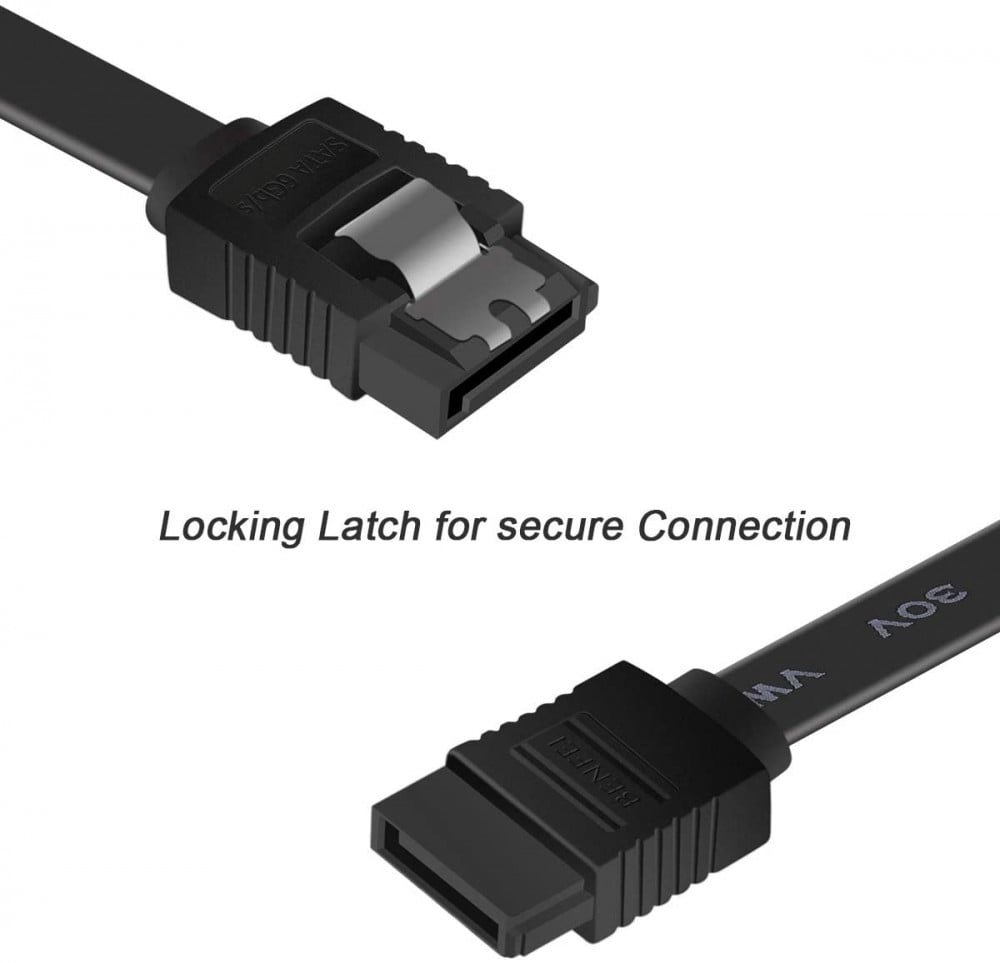 صورة SATA Cable III, BENFEI SATA Cable III 6Gbps Straight HDD SDD Data Cable with Locking Latch
