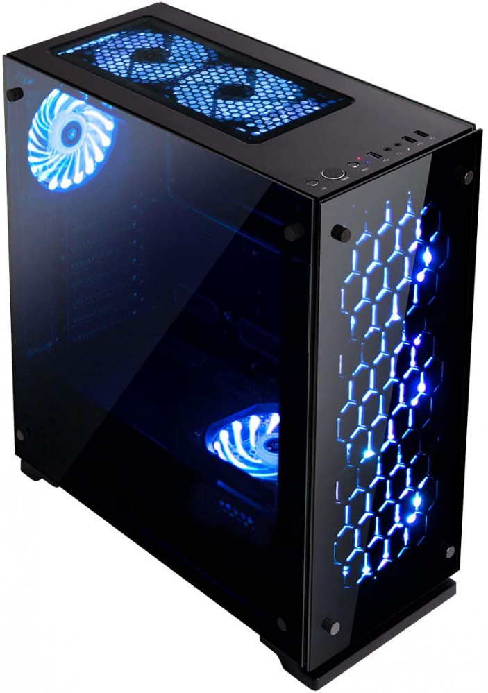 صورة Gamemax ONYX RGB Mid Tower ATX PC Case with 3 x RGB Fan and Tempered Glass Side and Front - Black رقم 8