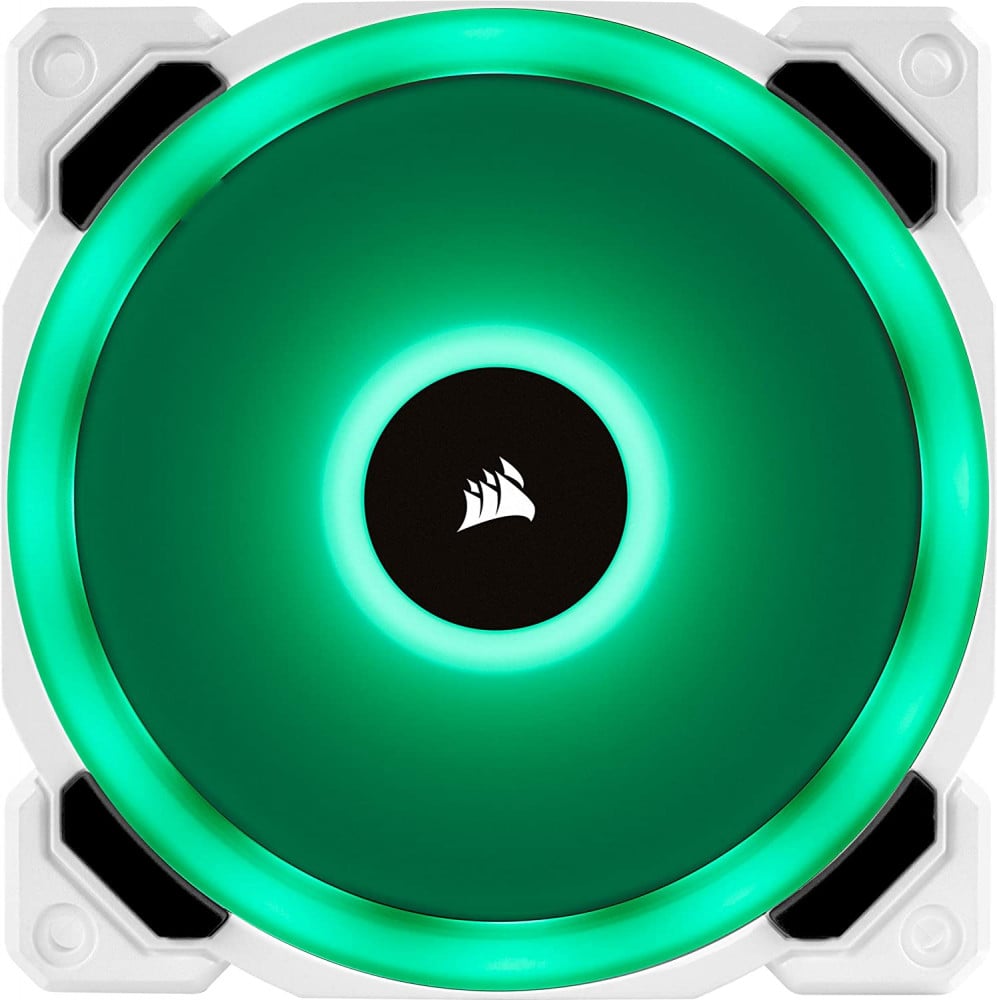 صورة CORSAIR LL Series, LL120 RGB, 120mm RGB LED Fan, Triple Pack with Lighting Node PRO- White رقم 4