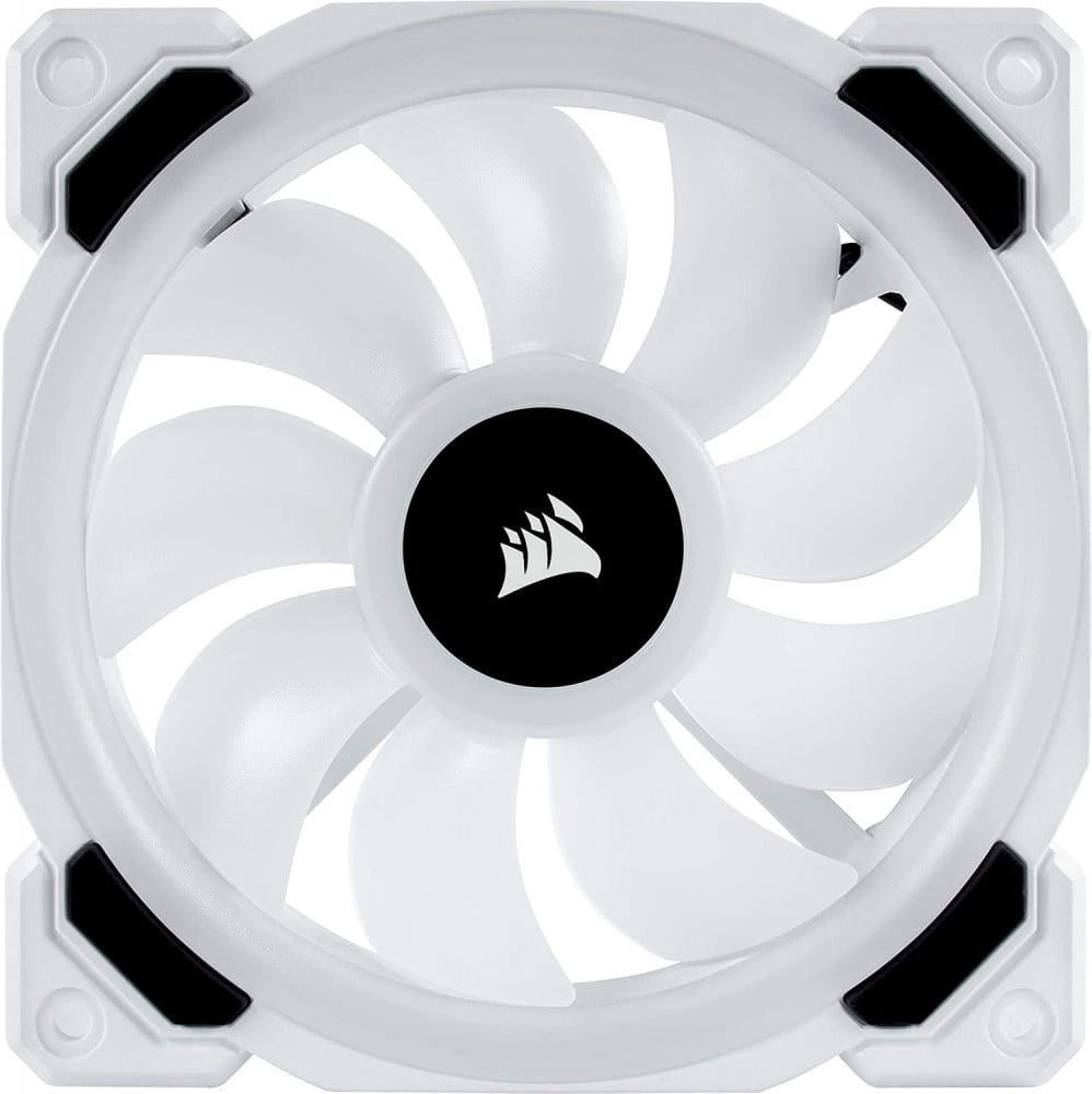 صورة CORSAIR LL Series, LL120 RGB, 120mm RGB LED Fan, Triple Pack with Lighting Node PRO- White رقم 5