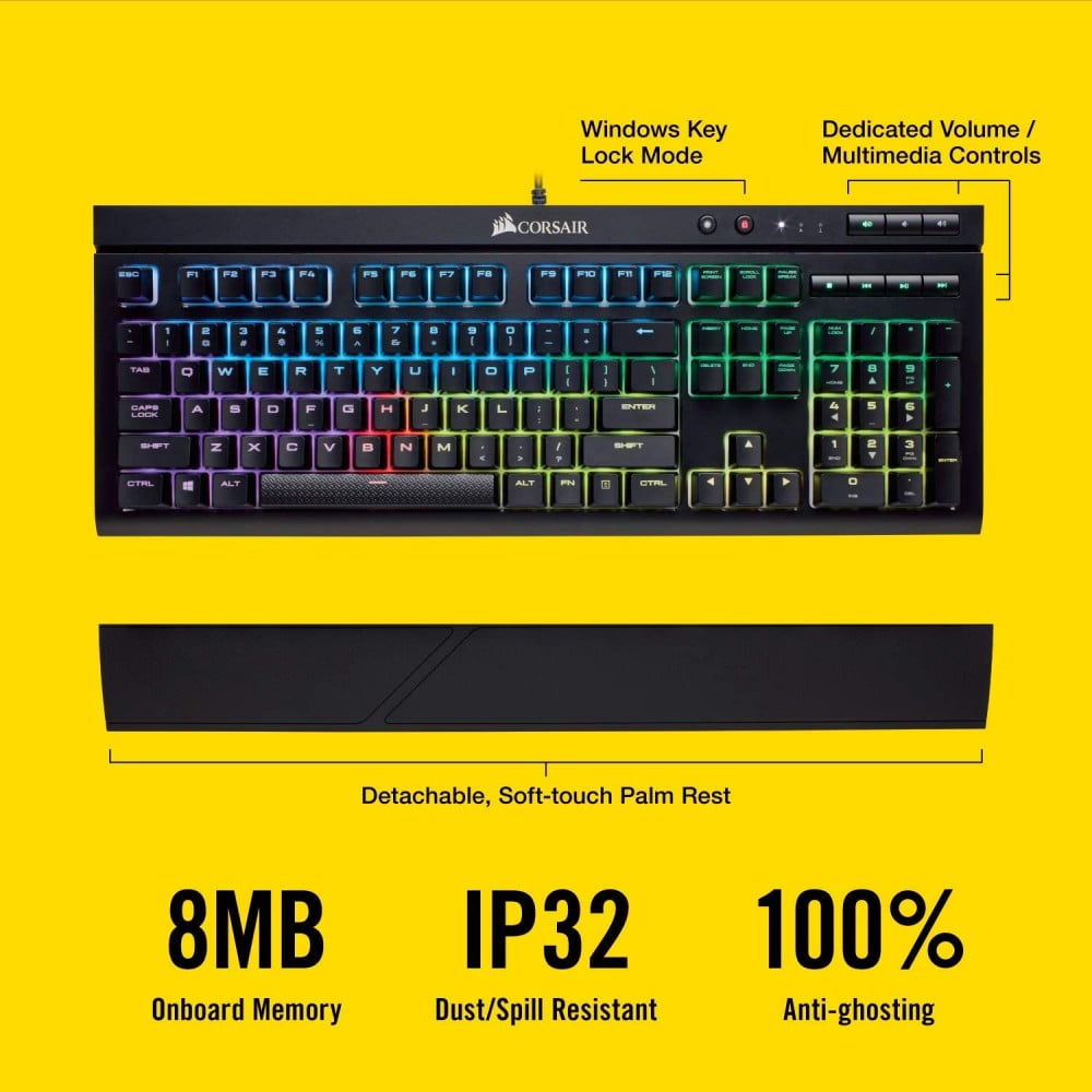 صورة Corsair K68 RGB Mechanical Gaming Keyboard, Backlit RGB LED رقم 3