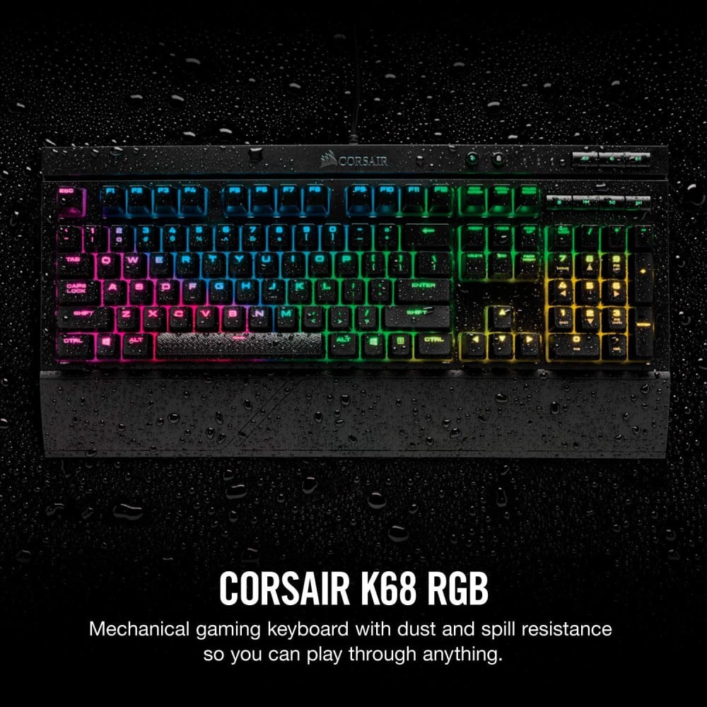 صورة Corsair K68 RGB Mechanical Gaming Keyboard, Backlit RGB LED رقم 6