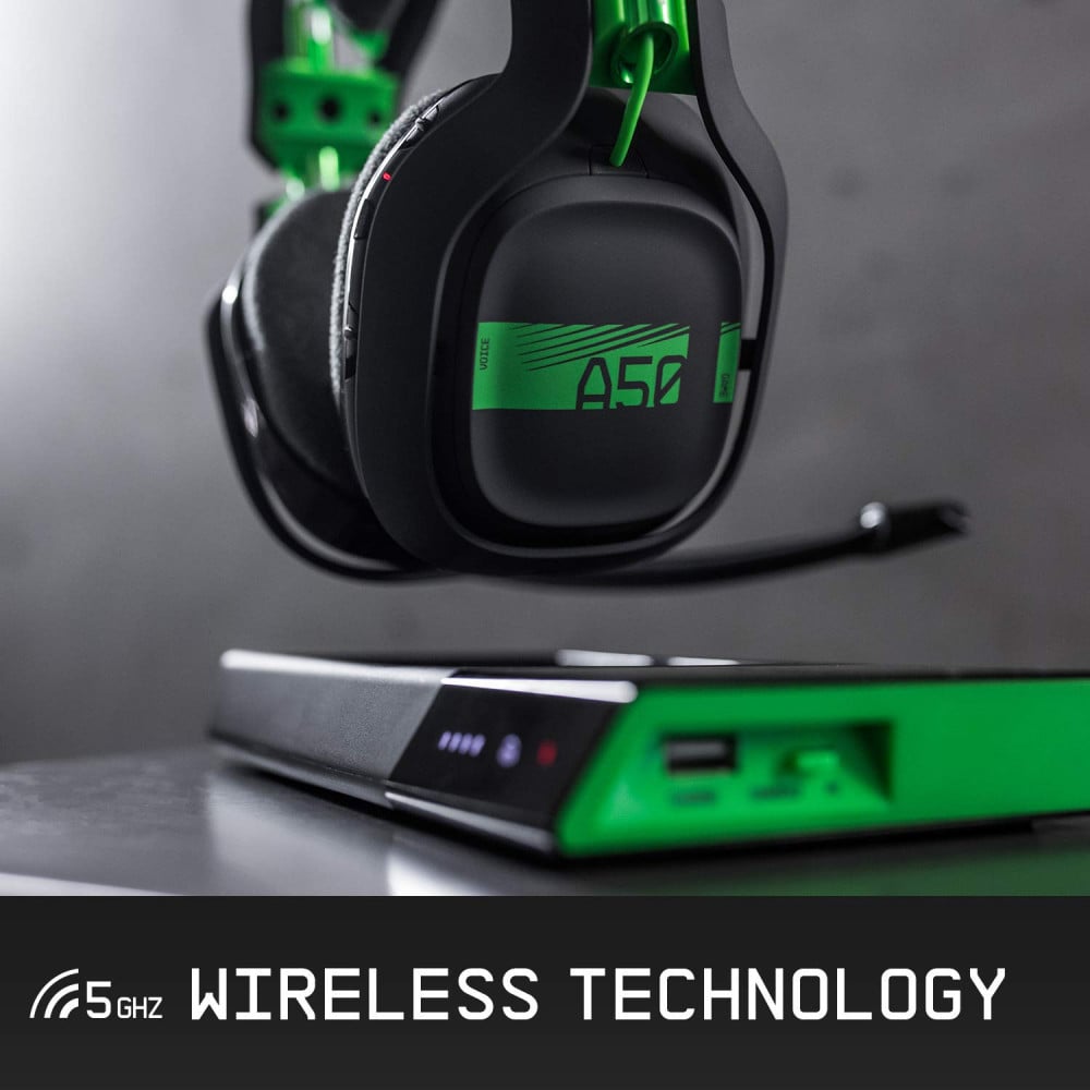 صورة ASTRO Gaming A50 Wireless Dolby Gaming Headset - Black/Green - Xbox One and PC رقم 8