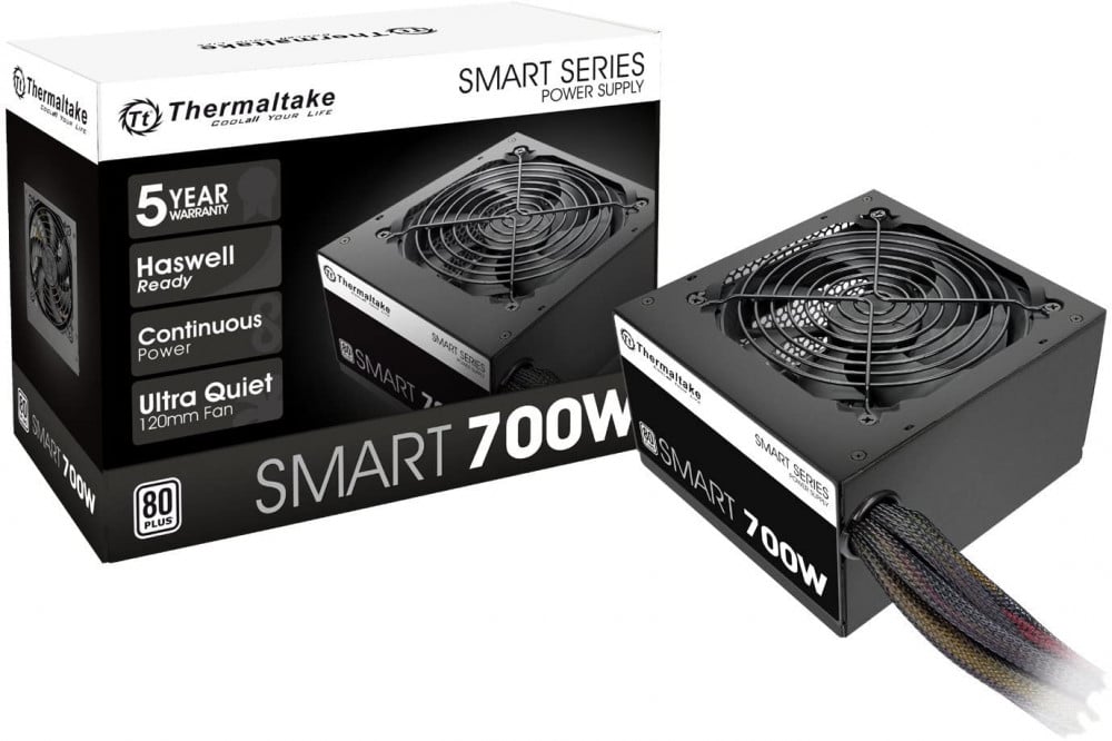 صورة Thermaltake Smart 700W 80+ White Certified PSU, Continuous Power with 120mm رقم 6