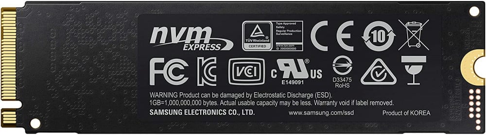 صورة Samsung (MZ-V7E1T0BW) 970 EVO SSD 1TB - M.2 NVMe Interface Internal Solid State Drive with V-NAND Technology, Black/Red رقم 5