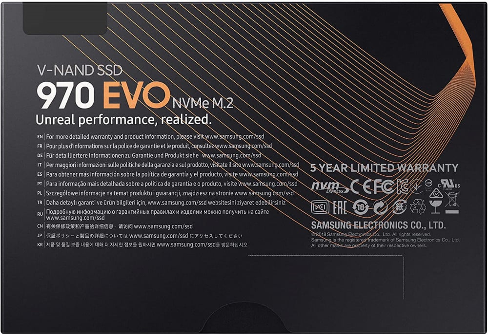 صورة Samsung (MZ-V7E1T0BW) 970 EVO SSD 1TB - M.2 NVMe Interface Internal Solid State Drive with V-NAND Technology, Black/Red رقم 10