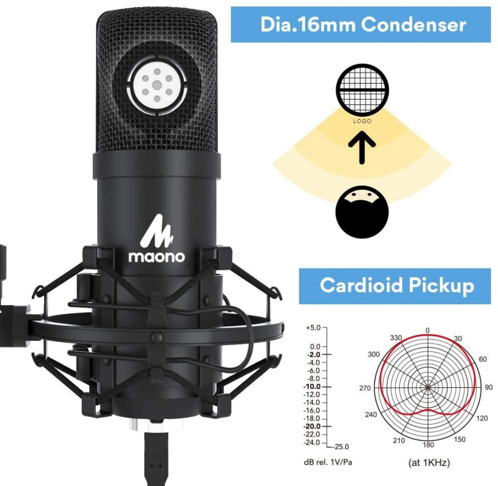 صورة مايك خارجي - USB Microphone MAONO A04 Plus Cardioid Condenser Podcast Mic 192kHz24bit رقم 7