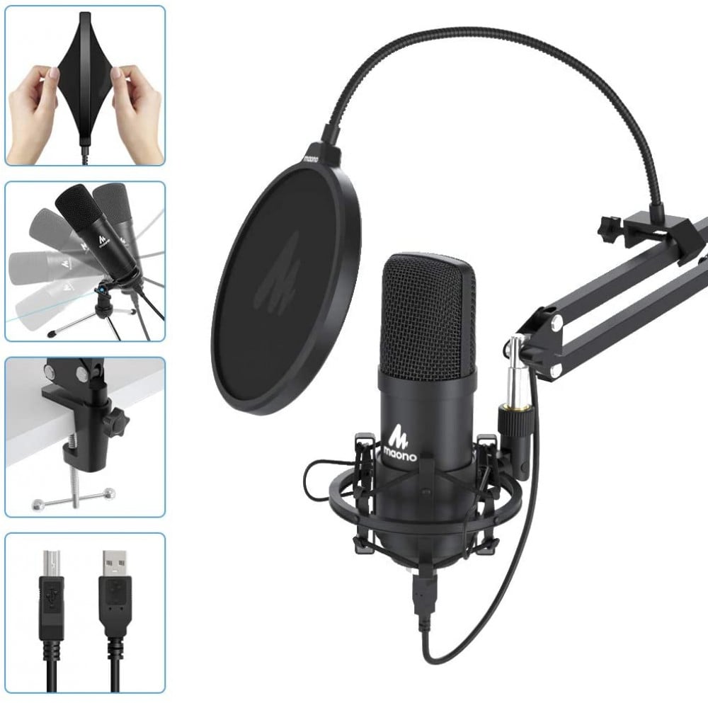 صورة مايك خارجي - USB Microphone MAONO A04 Plus Cardioid Condenser Podcast Mic 192kHz24bit رقم 9