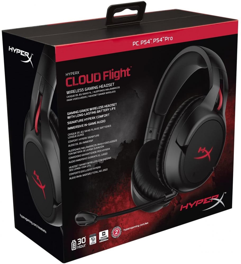 صورة سماعة هايبر اكس كلاود - HyperX Cloud Flight - Wireless Gaming Headset, Battery Lasts Up to 30 hours of Use, Detachable Noise رقم 5