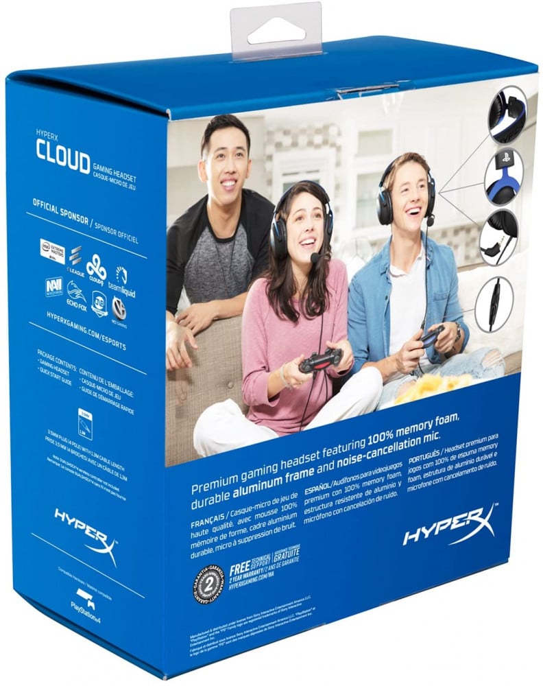 صورة سماعة هايبر اكس كلاود - HyperX Cloud - Official Playstation Licensed Gaming Headset for PS4 with in-Line Audio Control رقم 3