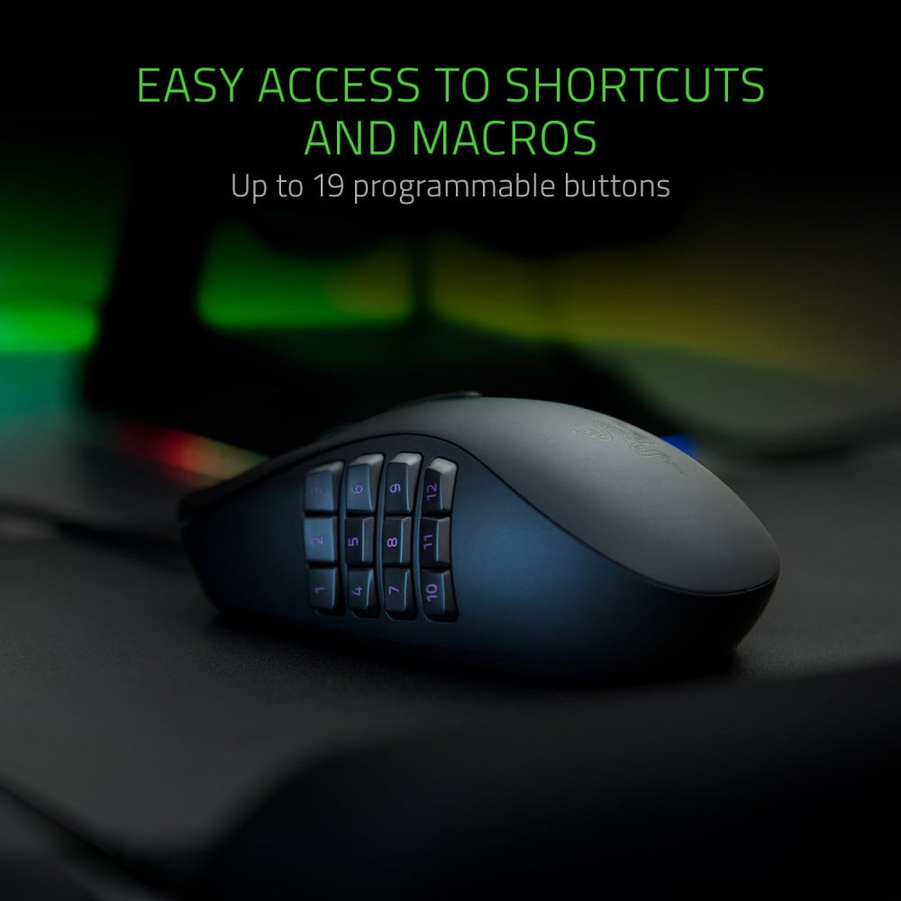 صورة ماوس Razer Naga Trinity Gaming – تحكم مثالي وتصميم متعدد الاستخدامات رقم 4
