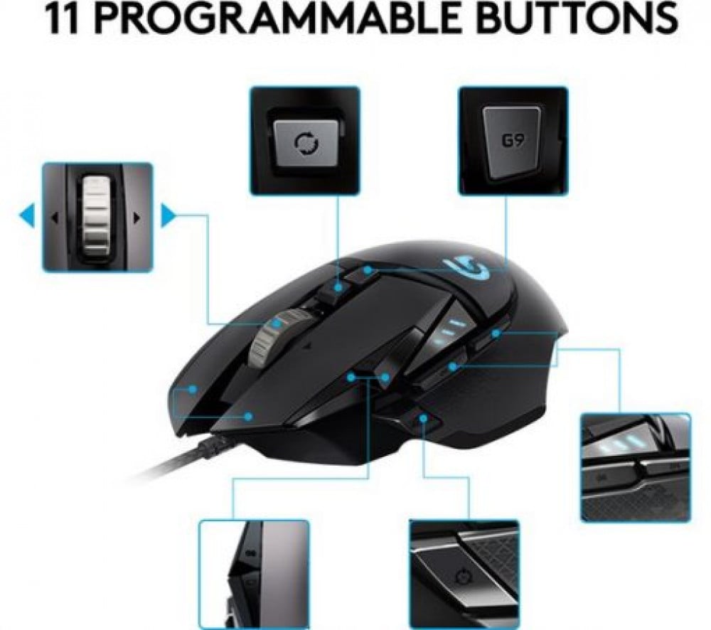صورة Logitech G502 HERO GAMING MOUSE رقم 3