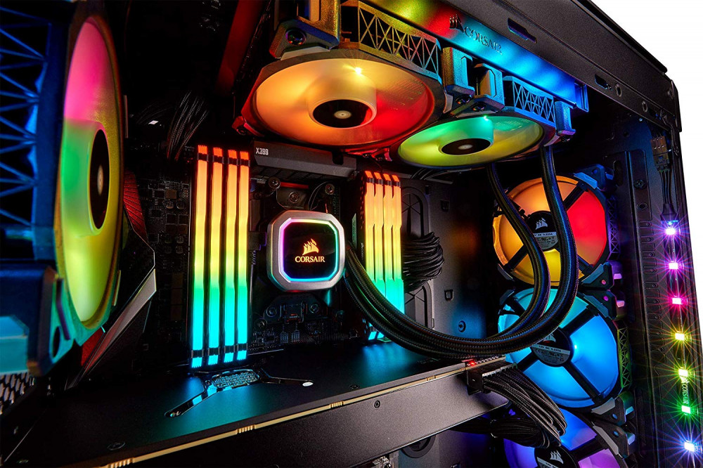 صورة Corsair H100i RGB PLATINUM AIO Liquid CPU Cooler,240mm,Dual ML120 PRO RGB PWM Fans,Intel 115x2066,AMD AM4TR4 رقم 5