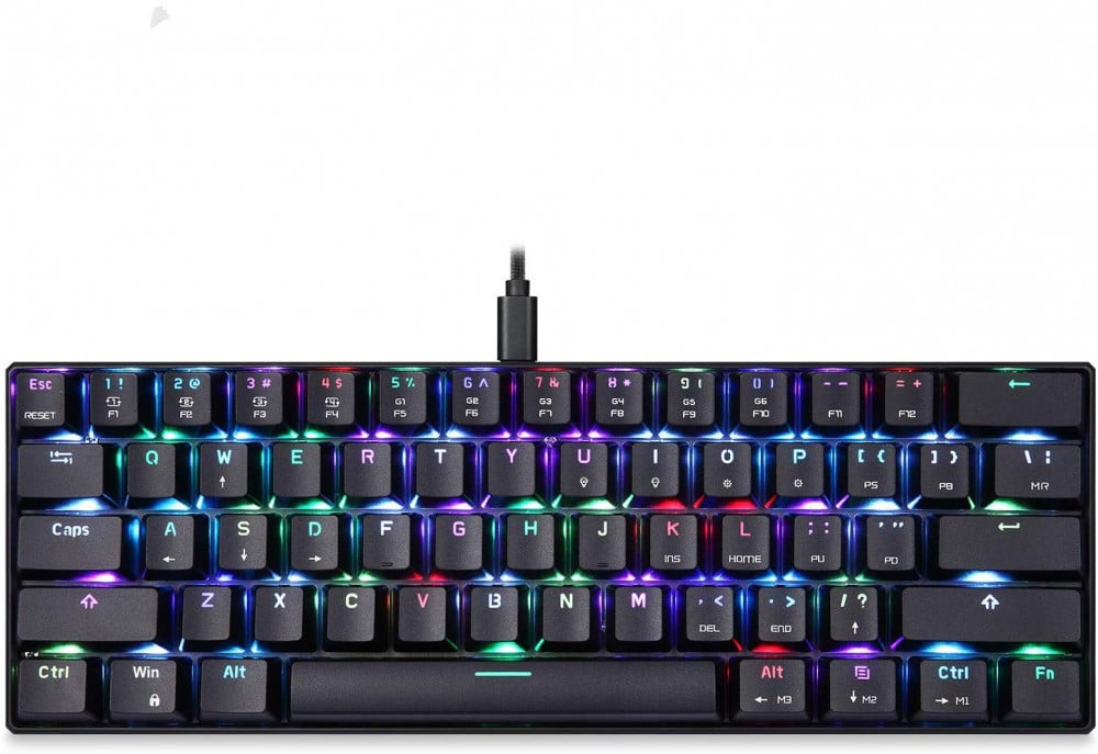 صورة MOTOSPEED 60% Mechanical Keyboard RGB LED Backlit Type-C Red Switch رقم 7