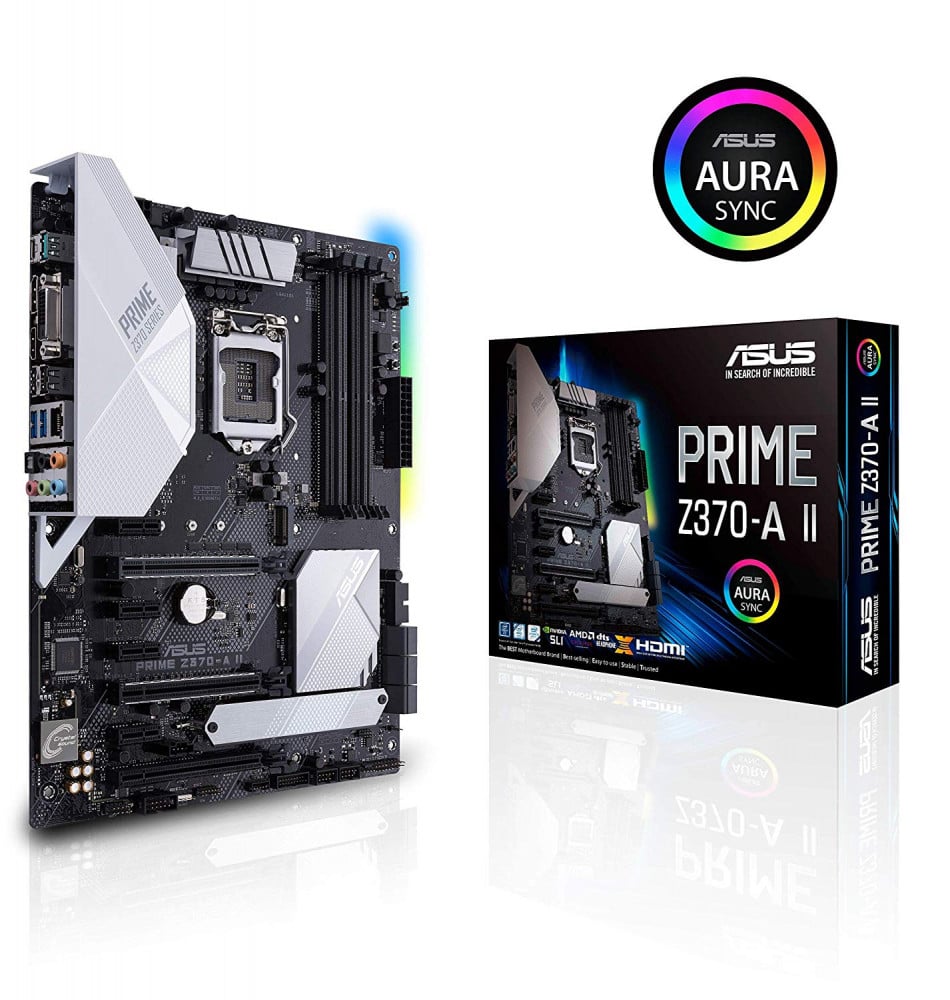 صورة ASUS Prime Z370-A II (Intel 9th Gen) DDR4 DP HDMI DVI M.2 USB 3.1 Z370 II ATX Motherboard Gigabit LAN and USB 3.1 رقم 2