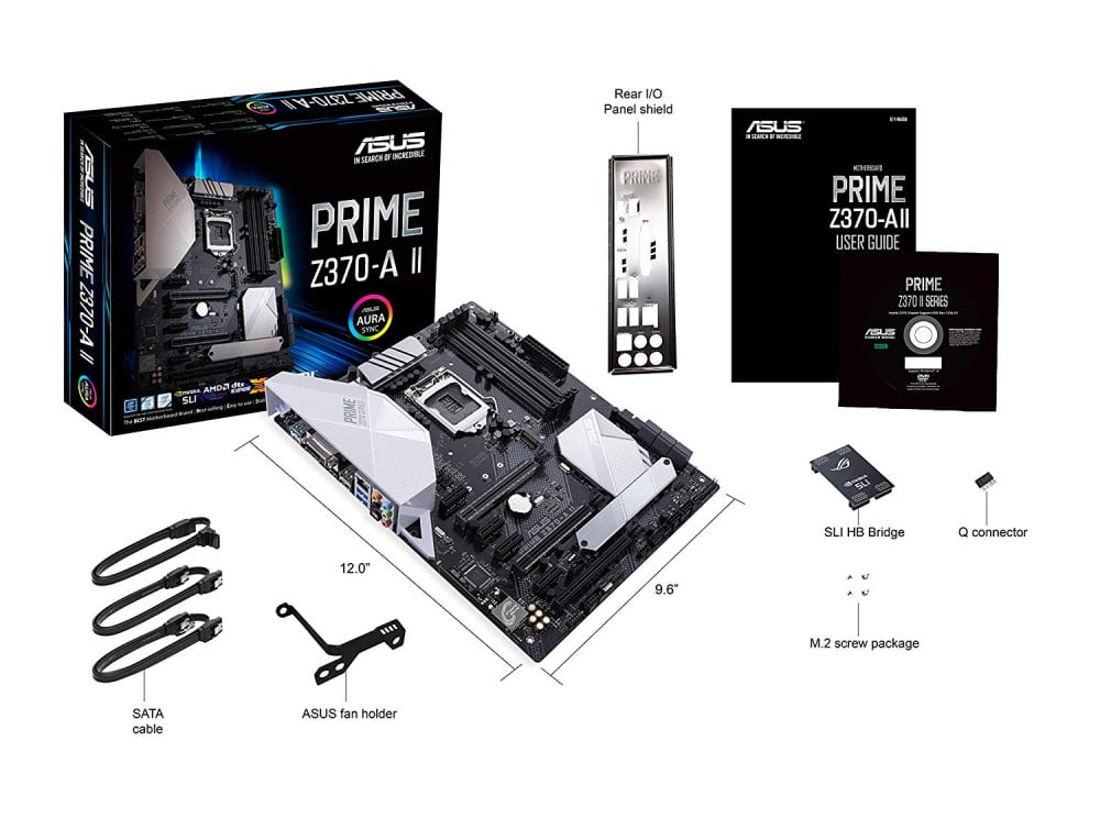 صورة ASUS Prime Z370-A II (Intel 9th Gen) DDR4 DP HDMI DVI M.2 USB 3.1 Z370 II ATX Motherboard Gigabit LAN and USB 3.1 رقم 3