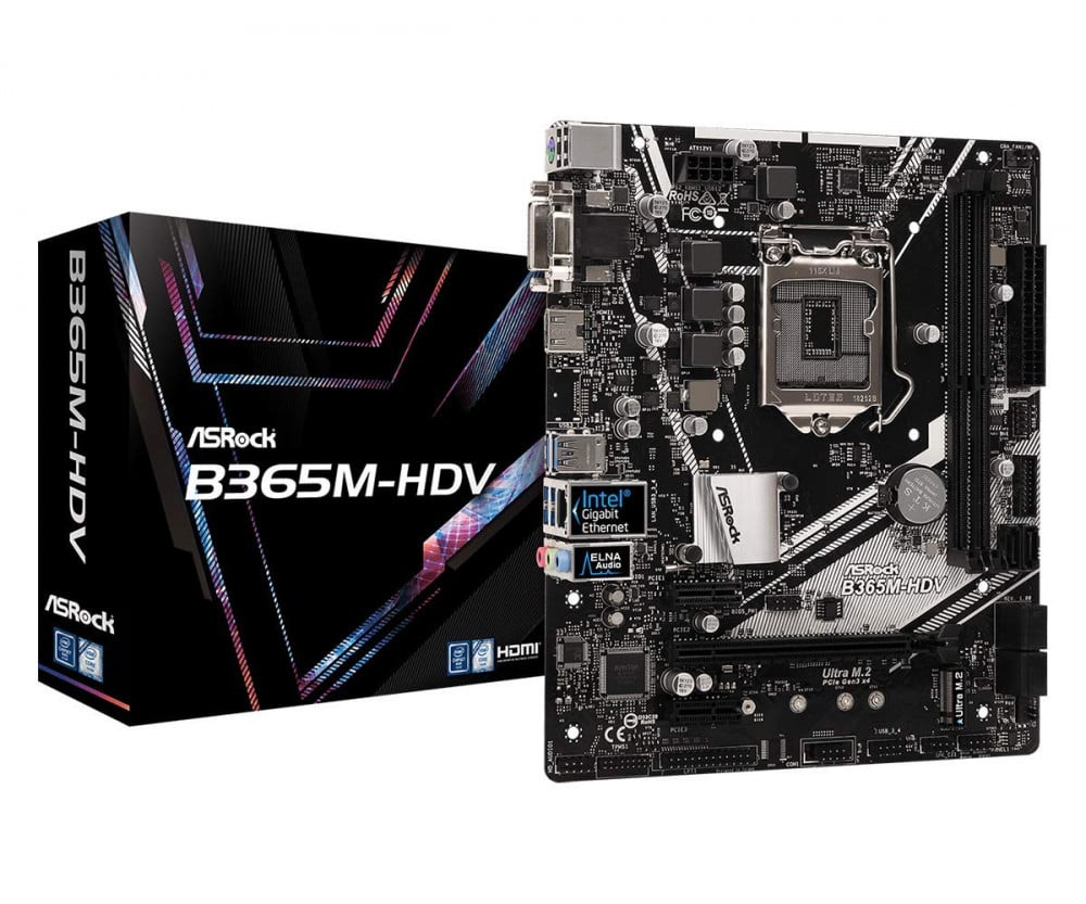 صورة ASRock Intel B365 Chipset Motherboard, B365M-HDV رقم 4