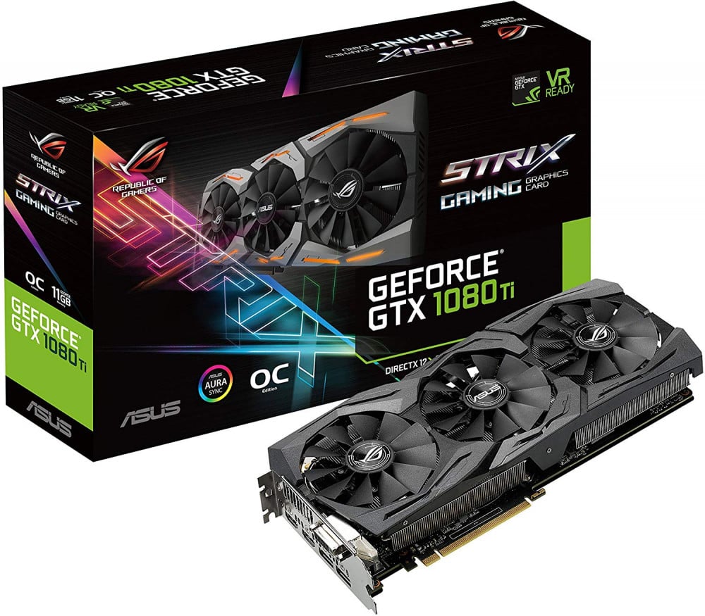 صورة ASUS ROG Strix GTX1080TI O11G Gaming GeForce 11GB OC Edition VR Ready 5K HD Gaming HDMI DisplayPort Dvi Overclocked PC GDDR5X Graphics Card رقم 3