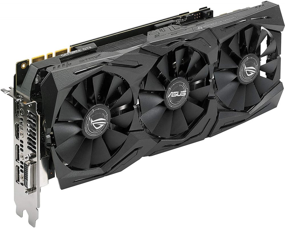 صورة ASUS ROG Strix GTX1080TI O11G Gaming GeForce 11GB OC Edition VR Ready 5K HD Gaming HDMI DisplayPort Dvi Overclocked PC GDDR5X Graphics Card رقم 5