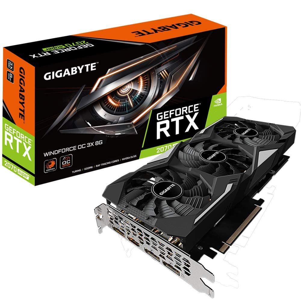 صورة GIGABYTE GeForce RTX 2070 Super Windforce OC 8G Graphics Card, 3X Windforce Fans رقم 4