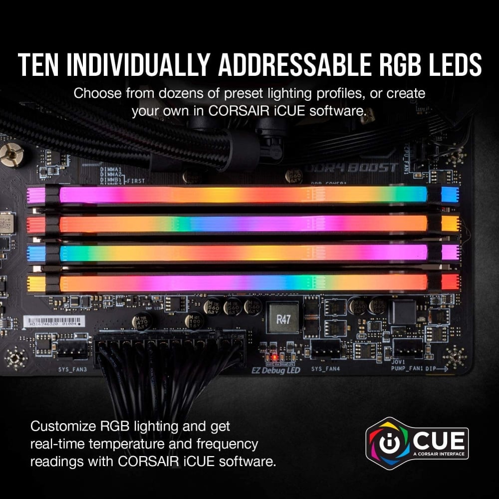 صورة RAM Corsair Vengeance RGB PRO 16GB (2x8GB) DDR4 3600MHz C15 LED Desktop Memory - Black رقم 6