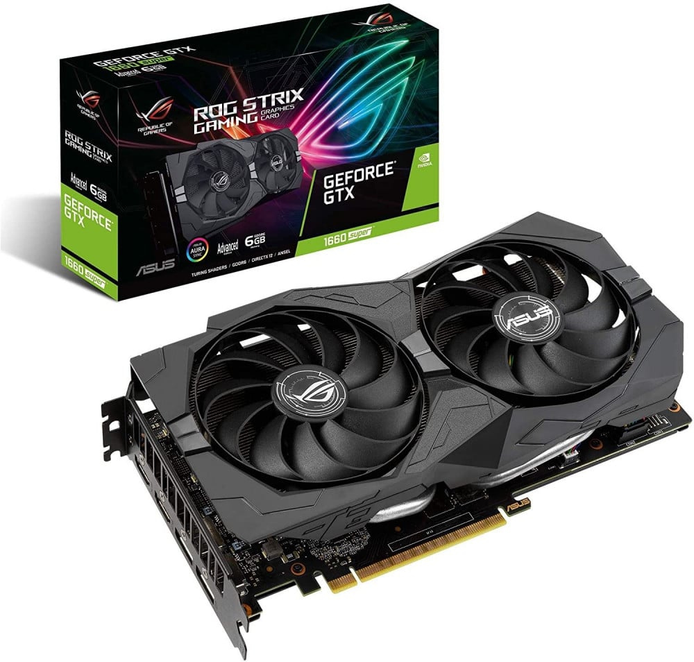 صورة ASUS ROG Strix GeForce GTX 1660 Super Advanced 6GB Edition GDDR6 HDMI 2.0 DP 1.4 Gaming Graphics Card (ROG-STRIX-GTX1660S-A6G-GAMING)