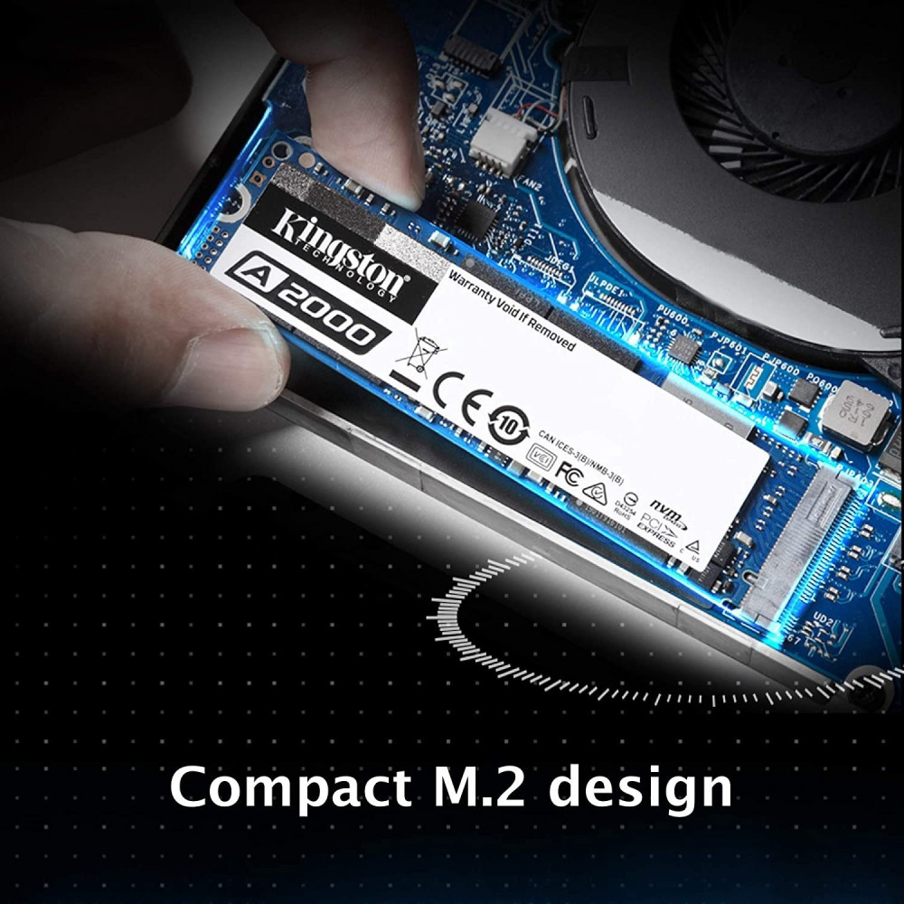صورة Kingston 500GB A2000 M.2 2280 Nvme Internal SSD PCIe Upto 2000MBS with Full Security Suite SA2000M8500G رقم 7